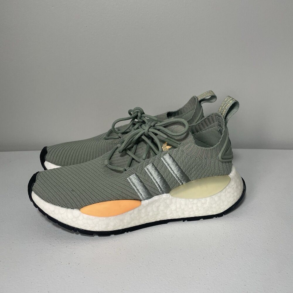 Adidas Women's Athletic Shoes NMD_W1 'Silver Green Acid Orange' 2023 Size 9
